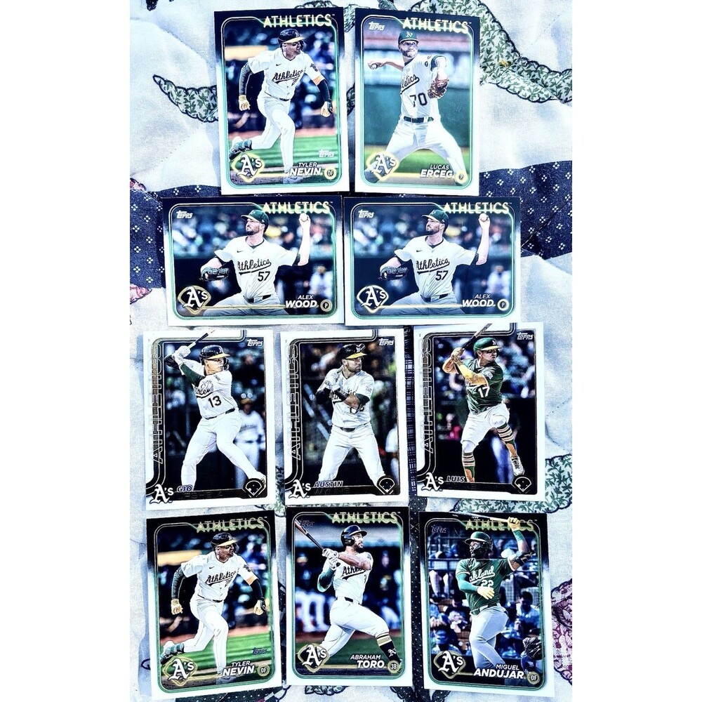 2023 Topps Oakland Athletics Lot 10 Inserts + RC Nevin Wood Andujar Toro Urshela